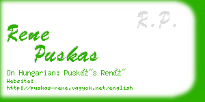 rene puskas business card
